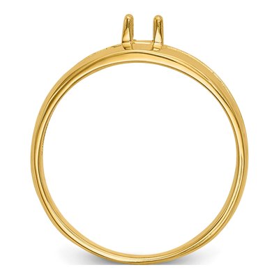 14K Yellow Gold 1-Stone Mother's Ring Mounting – view 7