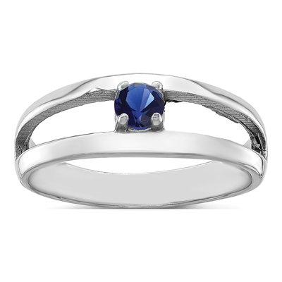 Sterling Silver or 14K White Gold Family Ring – view 2