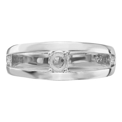 14K White Gold Personalized Mother's Ring Mounting – view 6