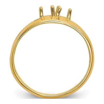 14K Yellow Gold 2-Stone Mother's Ring Mounting – view 2