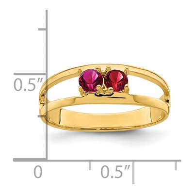 14K Yellow Gold Family Mother's Ring – view 6