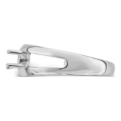 14K White Gold 2-Stone Mother's Ring Mounting – view 3