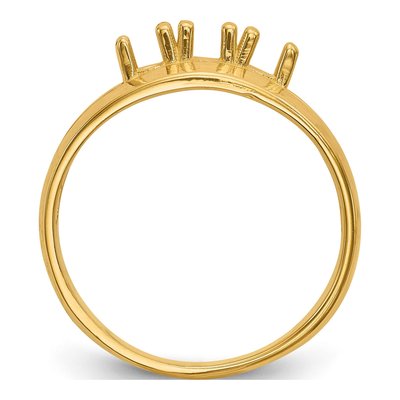 14K Yellow Gold 3-Stone Mother's Ring Mounting – view 2