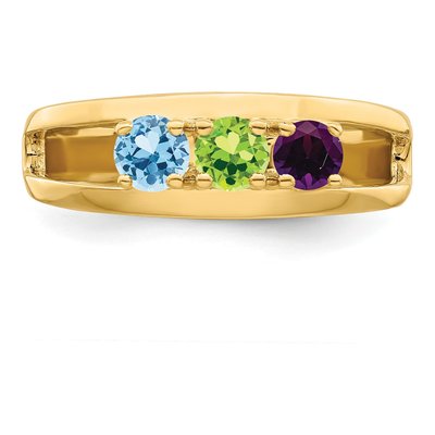 14K Yellow Gold 3-Stone Mother's Ring – view 5