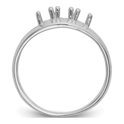 14K White Gold 3-Stone Mother's Ring Mounting – view 7