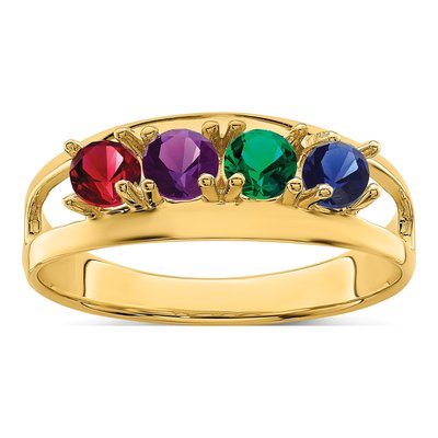 14K Yellow Gold Custom Family Mother's Ring – view 2