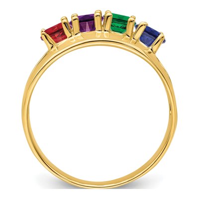 14K Yellow Gold Custom Family Mother's Ring – view 3