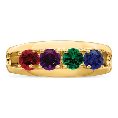 14K Yellow Gold Custom Family Mother's Ring – view 5