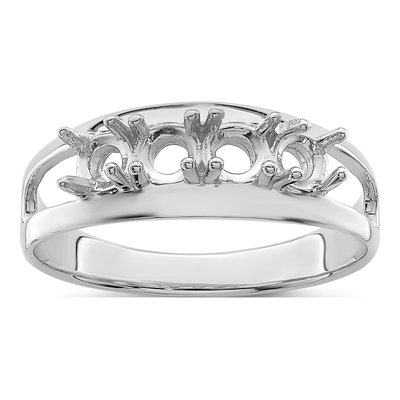 Sterling Silver or 14K White Gold 4-Stone Mother's Ring – view 7