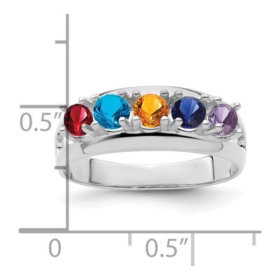 5-Stone Mother's Ring – view 6