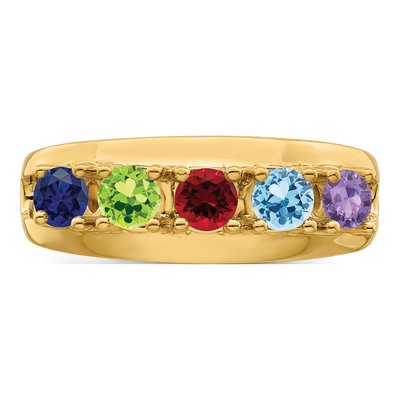 14K Yellow Gold Personalized Family Ring – view 5