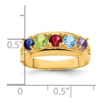 14K Yellow Gold Personalized Family Ring – view 6