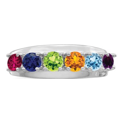 14K White Gold Family Ring – view 5