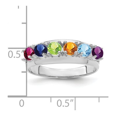 14K White Gold Family Ring – view 6