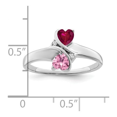Sterling Silver Diamond Couple Family Ring – view 6