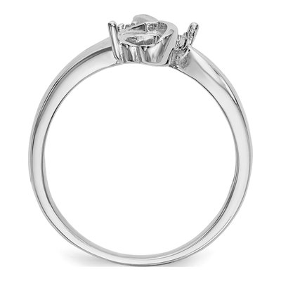 14K White Gold Family Ring Mounting – view 2