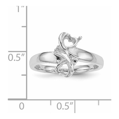 14K White Gold Family Ring Mounting – view 5