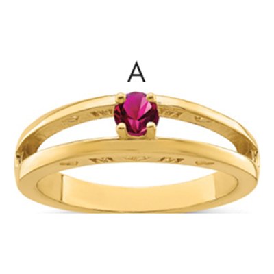 14K Yellow Gold Family Ring Mounting – view 2