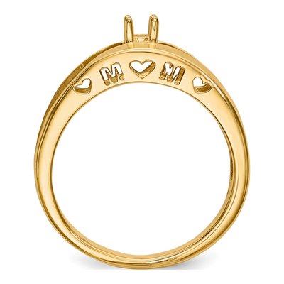14K Yellow Gold Family Ring Mounting – view 7
