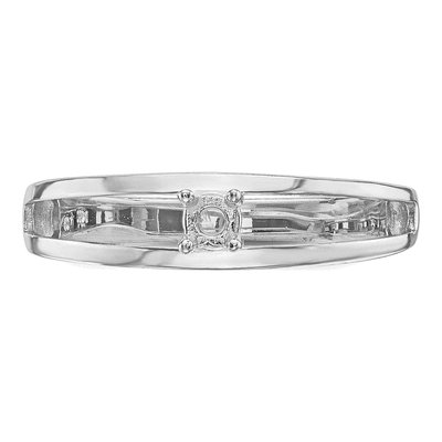 14K White Gold Family Ring Mounting – view 4