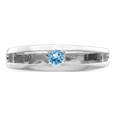 14K White Gold Birthstone Family Ring – view 5