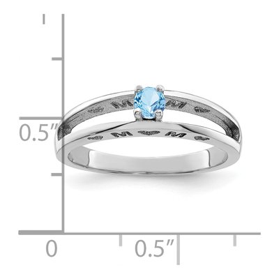 14K White Gold Birthstone Family Ring – view 6