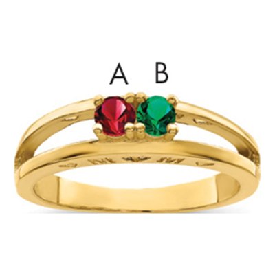 14K Yellow Gold Family Ring Mounting – view 2