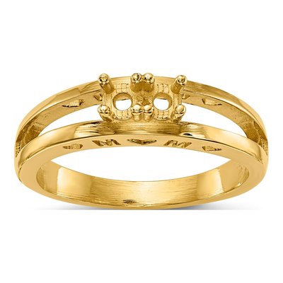 14K Yellow Gold Family Ring Mounting – view 6