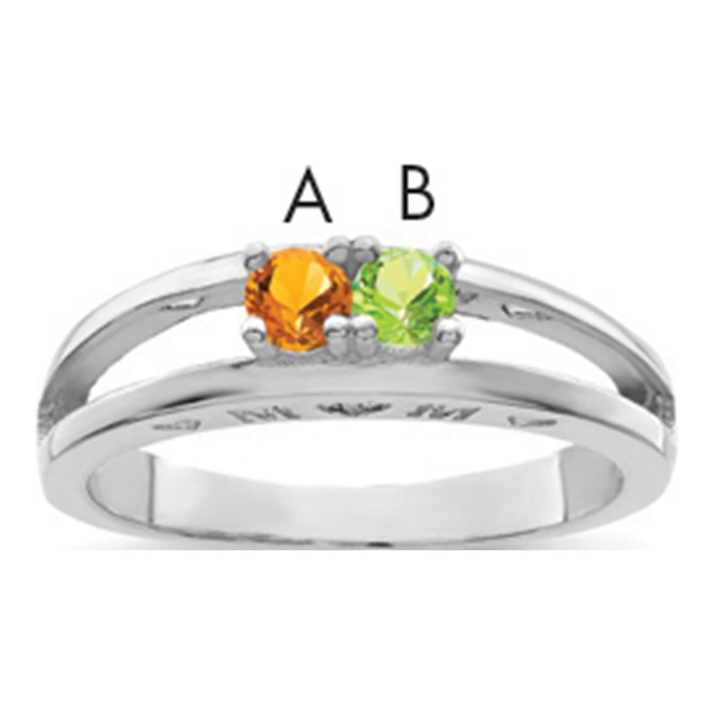 Sterling Silver Family Birthstone Ring, Customized