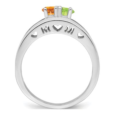 14K White Gold Family Ring Mounting – view 3