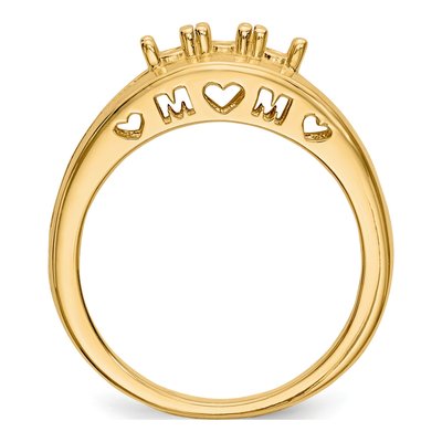 14K Yellow Gold Family Ring Mounting – view 2