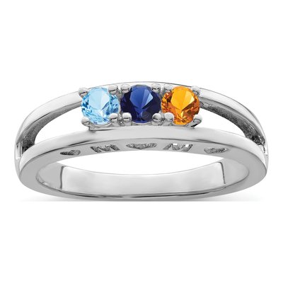 Sterling Silver Personalized Family Ring – view 2