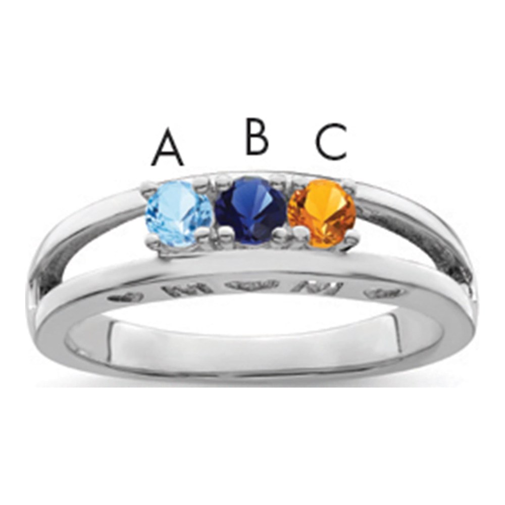 Sterling Silver Personalized Family Ring