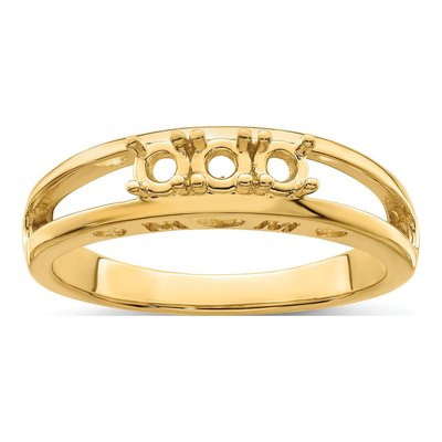 14K Yellow Gold 3-Stone Family Ring – view 7