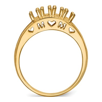 14K Yellow Gold Family Ring Mounting – view 2
