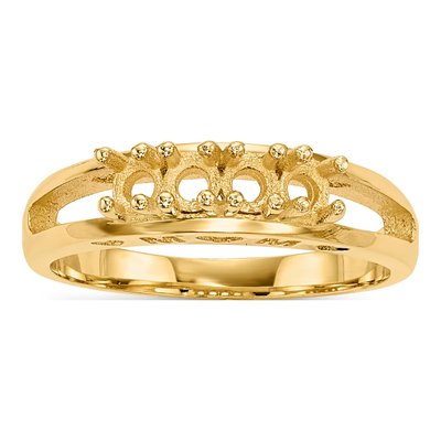 14K Yellow Gold Family Ring Mounting