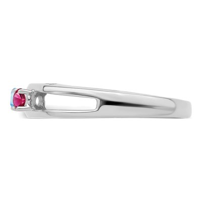 Sterling Silver or 14K White Gold Personalized Family Ring – view 4