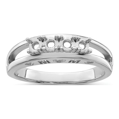 Sterling Silver or 14K White Gold Personalized Family Ring – view 7