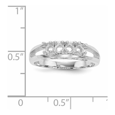 14K White Gold Mother's Ring Mounting – view 5