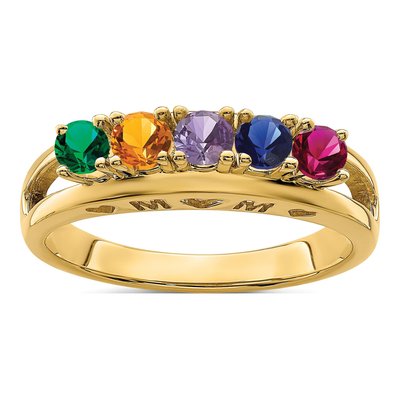 14K Yellow Gold Family Ring – view 2