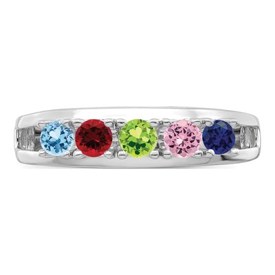 14K White Gold Family Ring Mounting – view 5