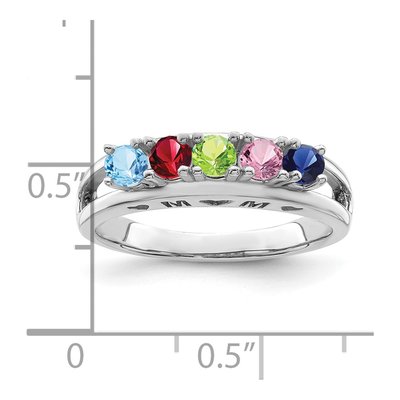 14K White Gold Personalized Family Ring – view 6