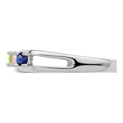 14K White Gold Custom Family Ring – view 4