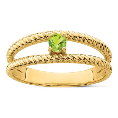 Gold-Plated Sterling Silver Gp Family Ring