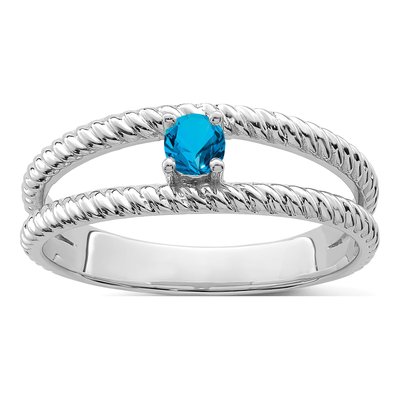 Sterling Silver or 14K White Gold Personalized Family Ring – view 2