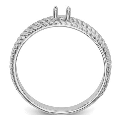 14K White Gold 1-Stone Mother's Ring Mounting – view 5