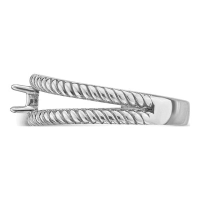 14K White Gold 1-Stone Mother's Ring Mounting – view 6