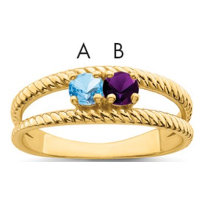 14K Yellow Gold Family Ring