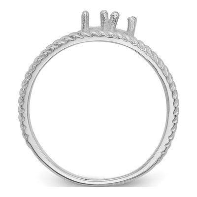 14K White Gold 2-Stone Mother's Ring Mounting – view 5