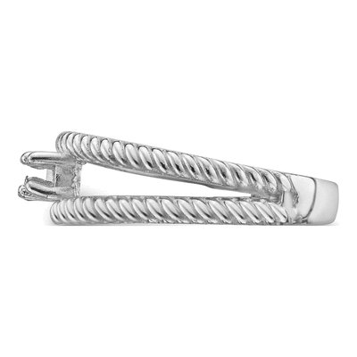 14K White Gold 2-Stone Mother's Ring Mounting – view 6